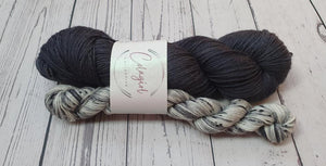 Sock Set Swagman 4ply/Fingering 'Blackerty Black & Dark Shadow'