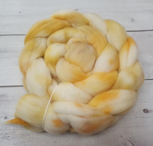 Hand Painted Roving Victorian Polwarth-Lena